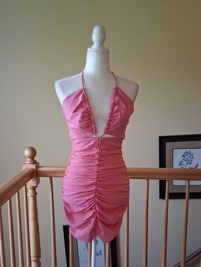 pink backless dress zara A melody., ., ., ., (Maxi dresses, pink maxi dress, backless dress, bodycon dresses, zara dresses, what i wore in Udaipur, minimal style inspiration), #udaipur #pinkdress #outfitoftheday #fyp
